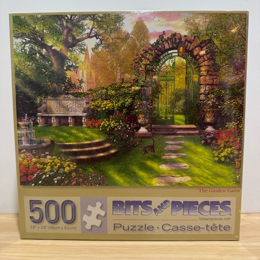 Bits And Pieces "The Garden Gates" 500 Piece Puzzle, Dominic Davidson NEW SEALED